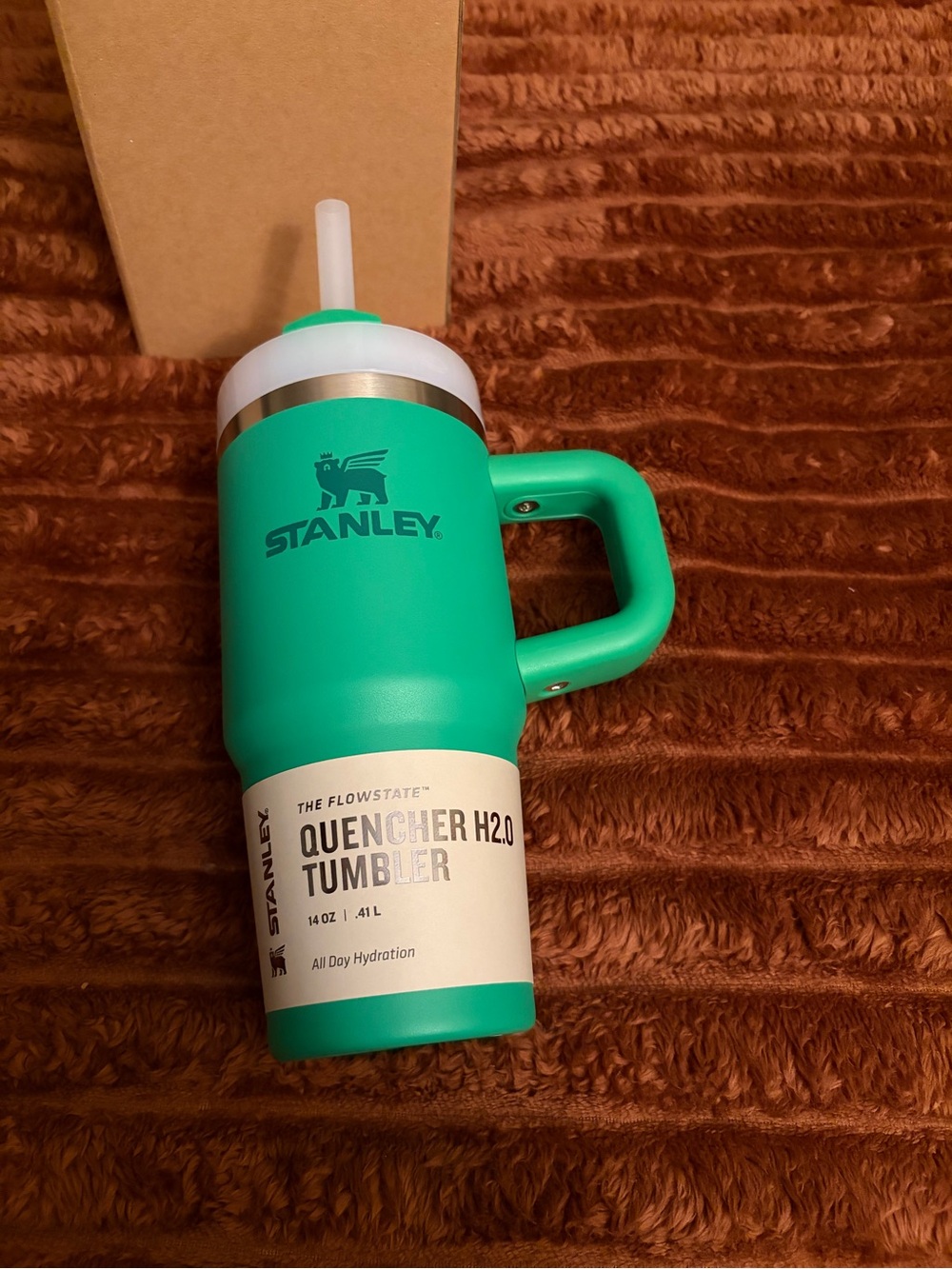 Stanley Quencher H2.0 Tumbler - Green with White Lid